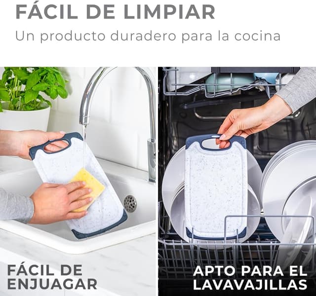 Detalle 2 de Exitoso Juego de 3 Tablas de Cortar Antideslizantes y sin BPA 🗡