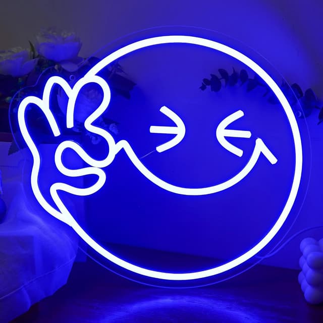 Detalle de Aslanka Smile-Gesicht Neonlicht USB LED
