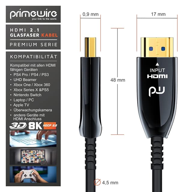 Thumbnail 2 de CSL HDMI Kabel 2.1 Glasfaser 8K