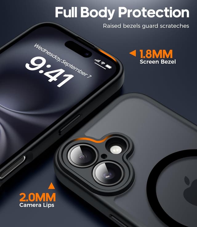 Detalle de iPhone 16 case with MagSafe, 38 magnets