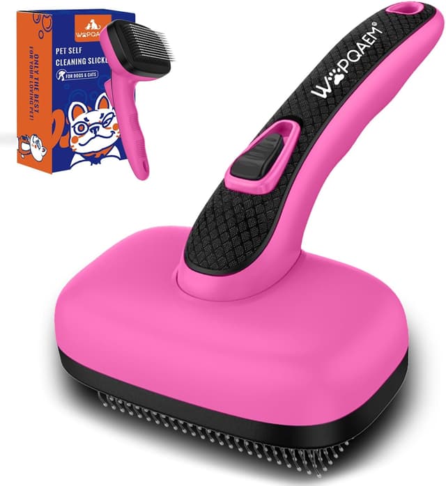 Detalle de WOPQAEM Self Cleaning Slicker Dog Brush