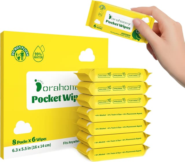 Detalle de Dorahoney Lingettes voyage, 48 lingettes