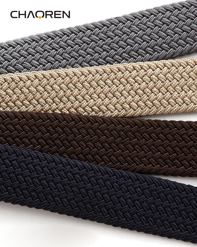 Thumbnail 6 de CHAOREN Stretch Belt for Men (2-Pack) — 1.38-inch Braided Elastic Belt for Jeans & Casual Pants