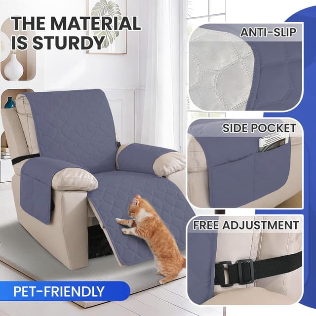 Detalle de Ystyle Ystyle copripoltrona 1 posto grigio blu