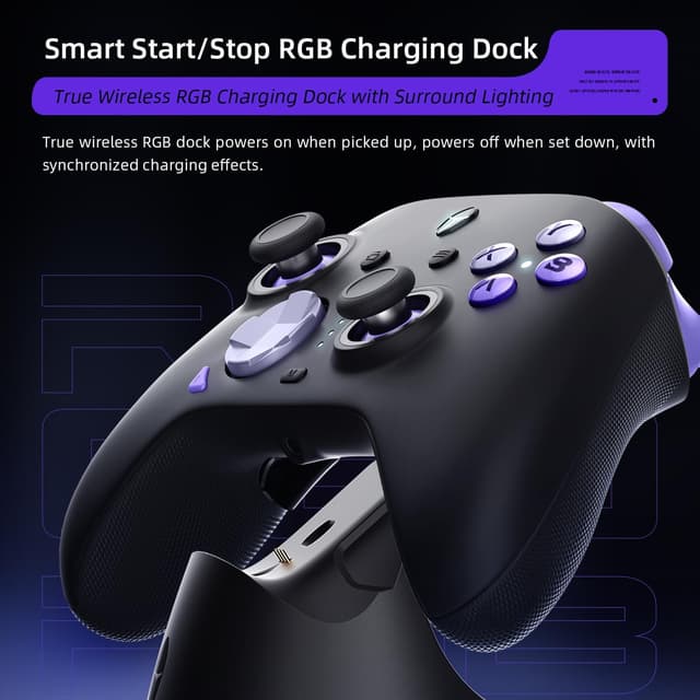 Detalle 2 de Thunderobot G80 Controller PC – RGB-Ladestation, Hall-Joystick & -Trigger, 6-Achsen-Sensor für Windows, Switch, iOS & Android