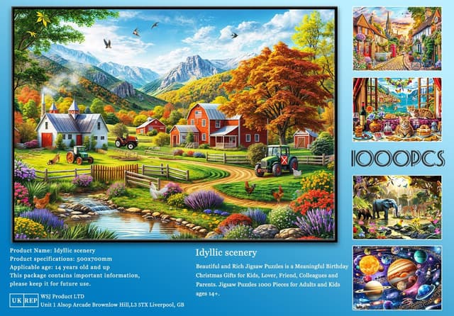 Thumbnail 6 de Puzzle 1000 Pieces for Adults