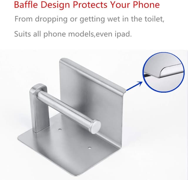 Thumbnail 3 de HomeHeng F928-03D porte-papier inox avec tablette