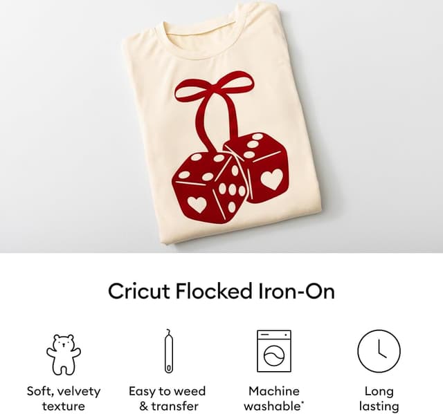 Thumbnail 3 de Cricut Vinilo termoadhesivo flocado 30,5x30,5 cm 🎨