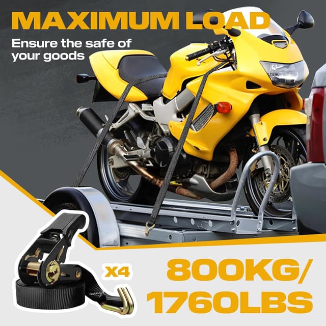 Thumbnail 1 de IAZZCO Ratchet Straps 6M x 25MM 4 Pack