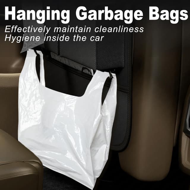 Detalle 2 de XDV Car Seat Organizers (Plain Black, 2 Pcs) with PU Leather Look, Foldable Tray Table, and Storage Pouches