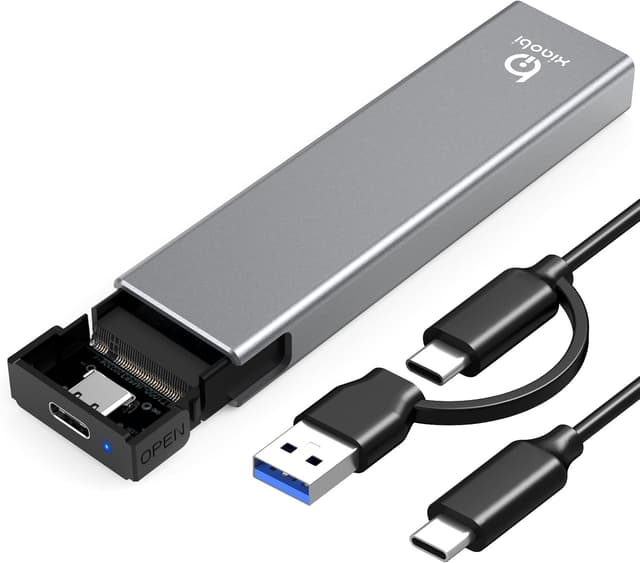 Detalle de Xiaobi M.2 NVMe SSD Gehäuse (USB 3.2 Gen 2, 10 Gbps) für M-Key/B+M-Key NVMe