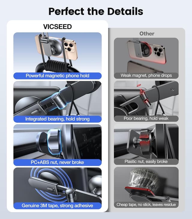 Thumbnail 6 de VICSEED Tesla Phone Mount 12 magnets