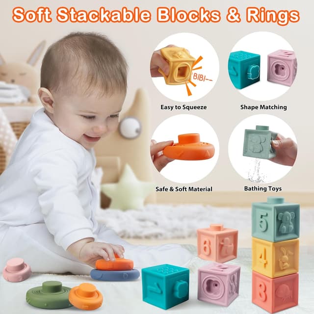 Thumbnail 3 de Aliex Baby Spielzeug Montessori Stapelturm 6 Teile