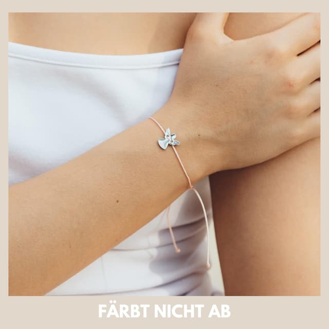 Detalle de GD GOOD.designs EST. 2015 Bracelet d’amitié pour 2 personnalisable avec cœur en or rose 18 carats