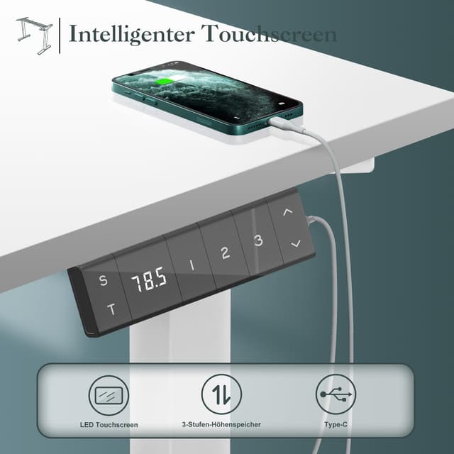 Thumbnail 2 de JUMMICO Höhenverstellbares Tischgestell 72–118 cm