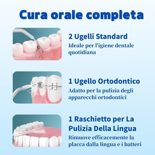 Detalle 2 de Idropulsore dentale portatile con 4 ugelli