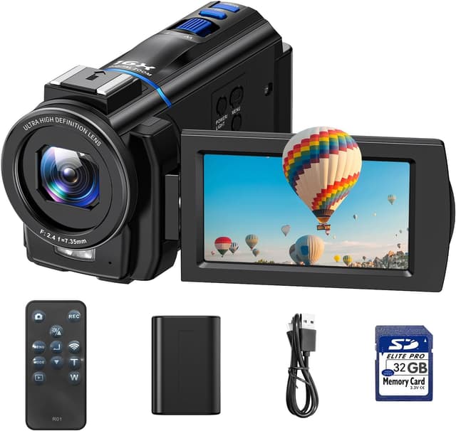 Imagen de Videocamera 4K vlog con zoom 16X en OfertitasTOP