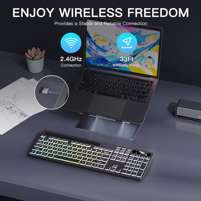 Thumbnail 6 de Soueto Wireless Keyboard 1500mAh RGB Backlit