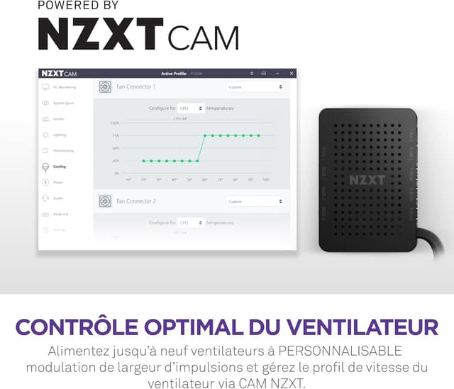 Detalle 2 de NZXT AC-CRFR0-B1-6 canaux RGB