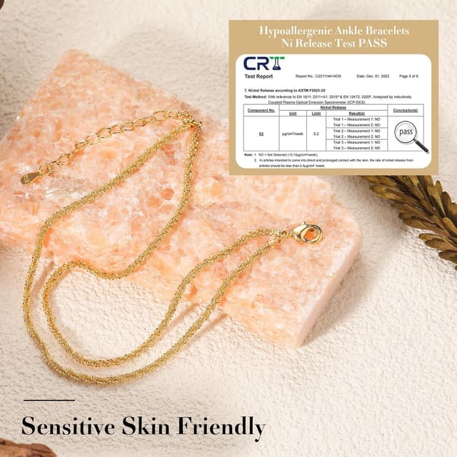 Detalle 2 de Kenivira Fußkettchen für Frauen, wasserdicht