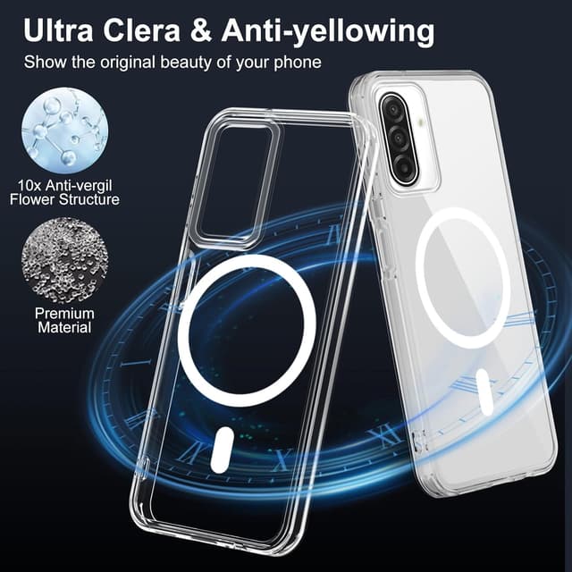 Detalle de XTCASE Coque magnétique MagSafe pour Samsung Galaxy A17 (4G/5G) transparente anti-jaunissement