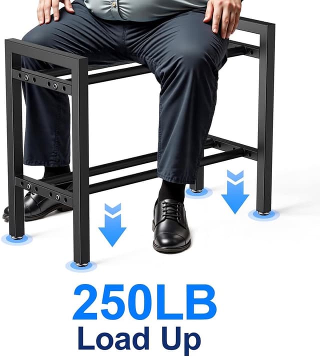 Thumbnail 6 de Supporto per manubri a 2 livelli regolabile da 19 pollici (portata 400 lb) per palestra a casa