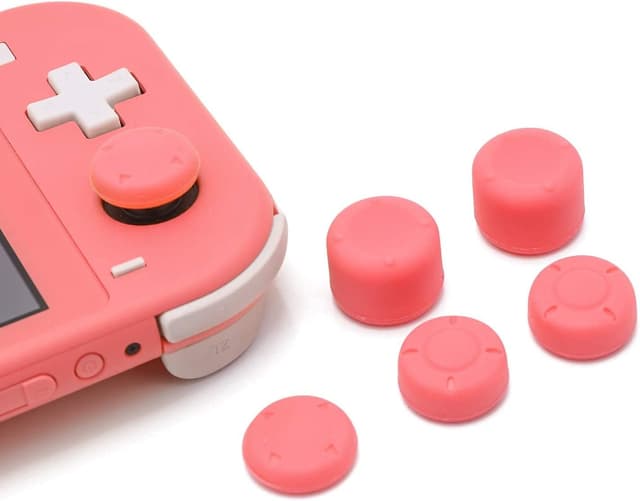 Detalle de HEATFUN Coral Thumb Grips for Nintendo Switch Lite 6mm