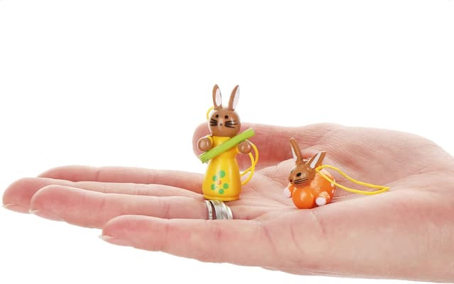 Thumbnail 4 de Com-four® 34x Figurines en bois Pâques 🎀