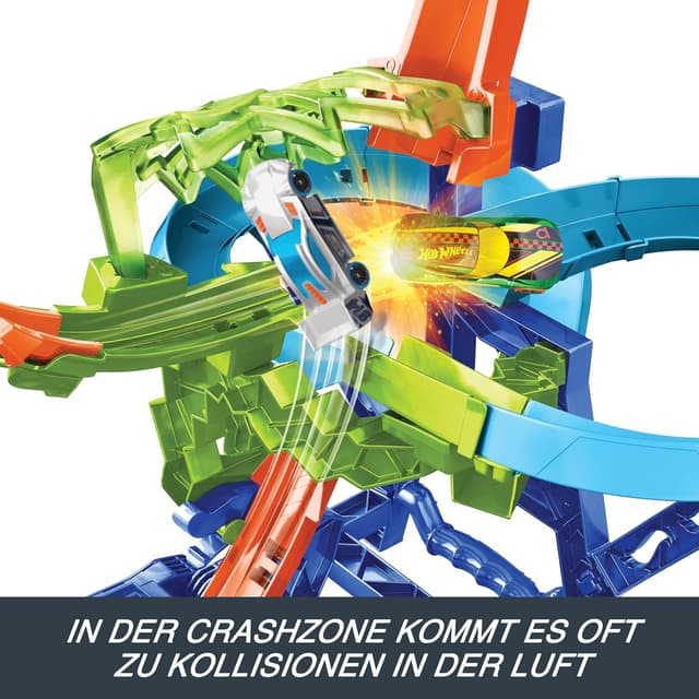 Detalle 1 de Hot Wheels JKJ78 Stunttrack 1:64 Crash-Action