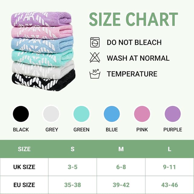 Thumbnail 6 de LOFIR Ankle Diabetic Socks for Women (bamboo, non-slip grippers, cushioned sole) – 6 pairs