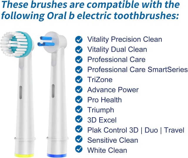 Detalle 2 de 8 Count Interspace & 8 Count Ortho Care Brush Heads for Oral-B Electric Toothbrushes (Round head compatible)