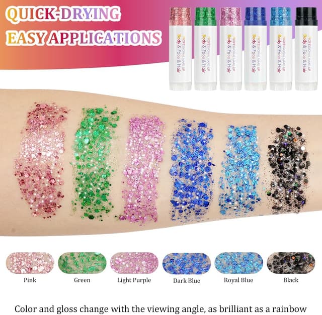 Thumbnail 1 de AOOWU Gel Glitter per viso e corpo 15g 🎭