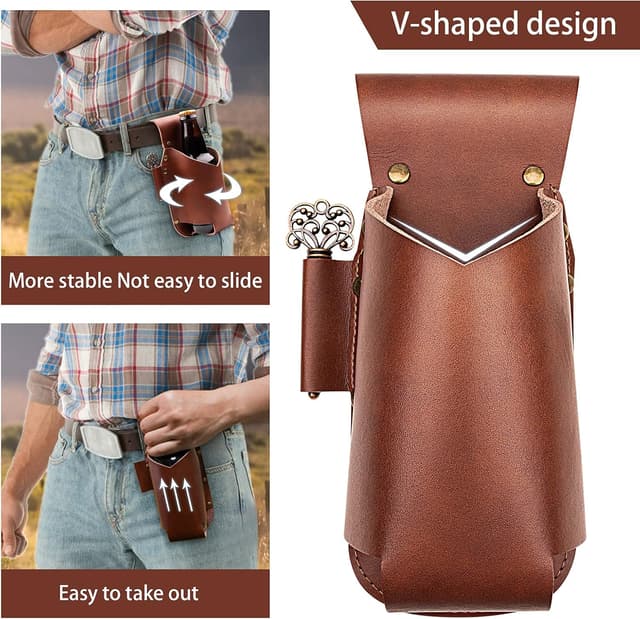 Thumbnail 4 de iPihsius Bier Holster Vintage Leder 340 ml 🍺