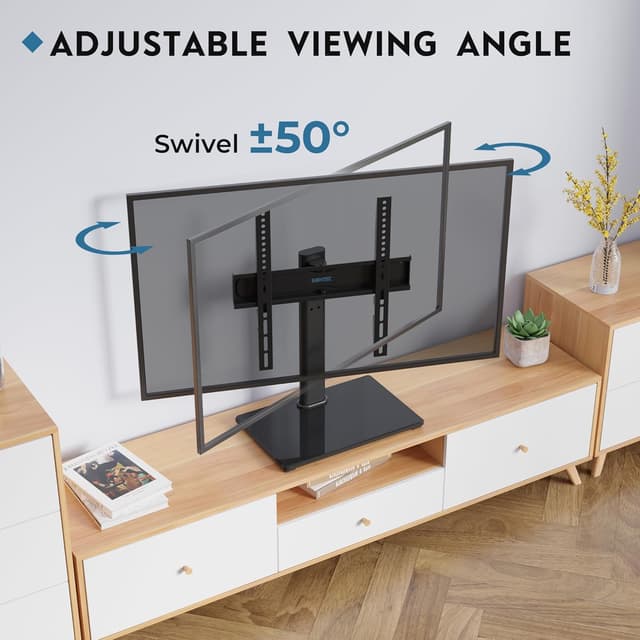 Detalle de BONTEC Swivel TV Stand 45KG capacity