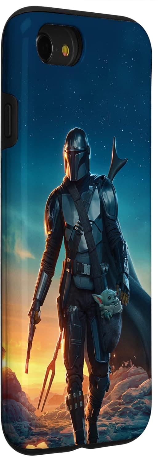 Detalle de Coque Star Wars The Mandalorian et Grogu au coucher du soleil pour iPhone SE (2020) / 7 / 8