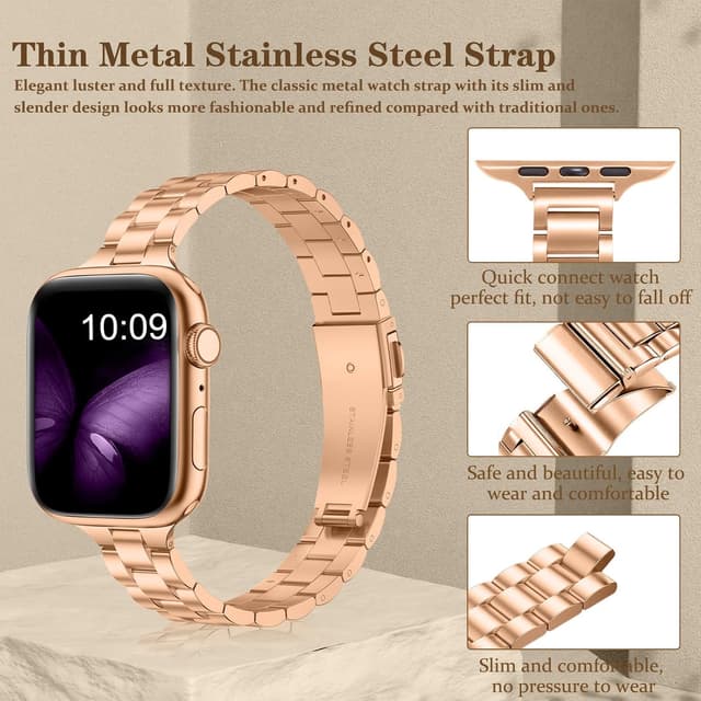 Detalle 2 de MaEiol stainless steel Apple Watch strap