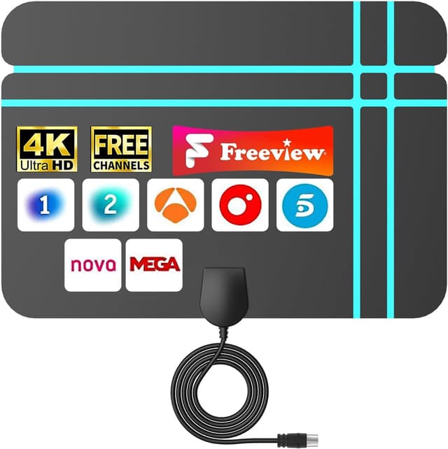 Detalle de Antena TV Interior 360° 4K 1080p