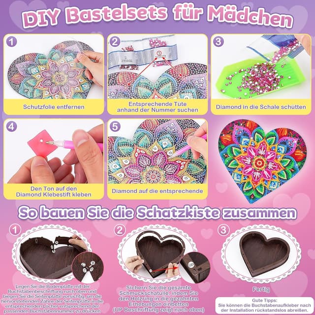 Thumbnail 5 de Bastelset Diamond Painting Schmuckkästchen für Mädchen 🎨