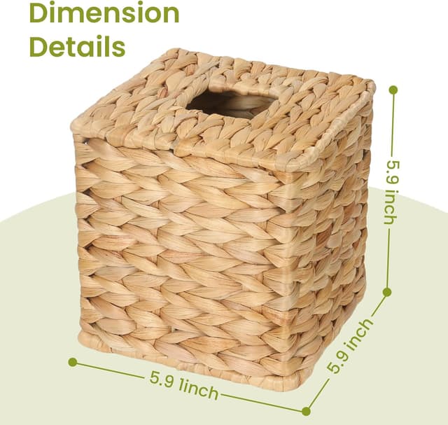 Thumbnail 3 de MHCLUE Water Hyacinth Tissue Box Cover