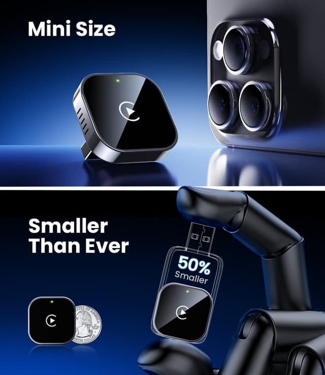 Detalle de Adattatore wireless CarPlay per iPhone (CarPlay wireless) USB/Type-C, Plug & Play