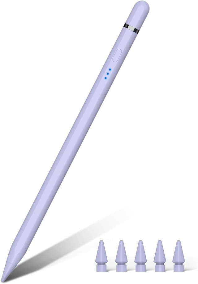 Detalle de Pencil 1. Generation für iPad 2018–2025 mit USB‑C Schnellladung & magnetischer Absaugung (Lila)