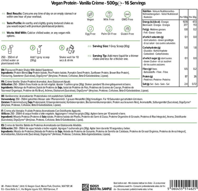 Thumbnail 4 de Protein Works - Proteína Vegana 100% Plantas - Crema Vainilla 🍦