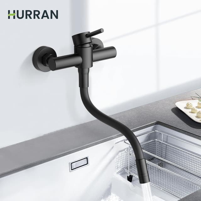 Detalle de Hurran Rubinetto cucina muro nero 360°