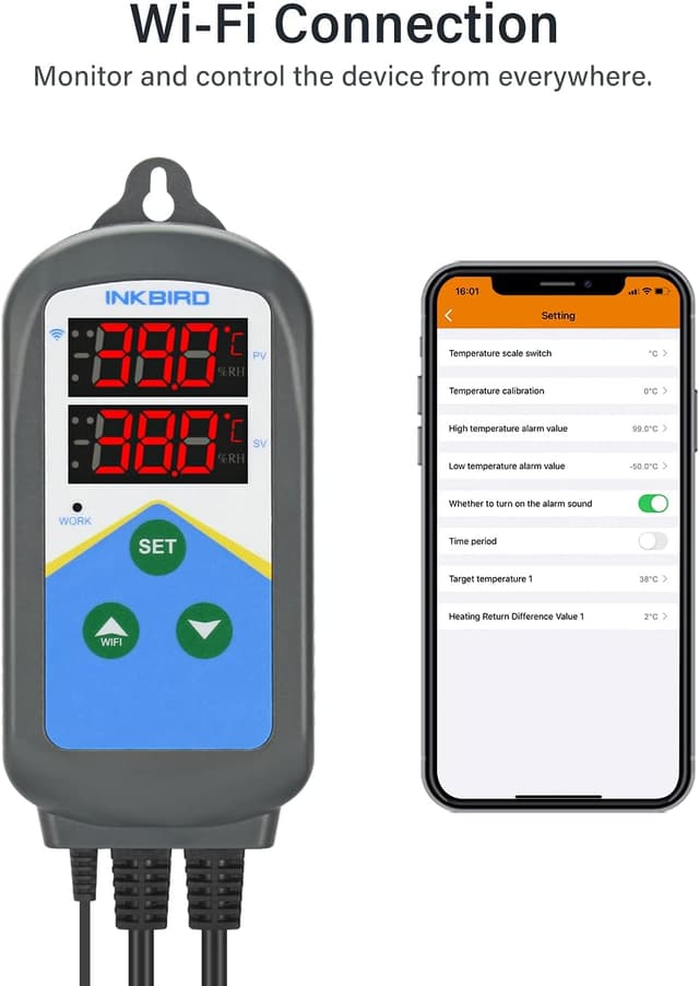 Thumbnail 1 de Inkbird ITC-306T Wi‑Fi aquarium thermostat with dual cycle