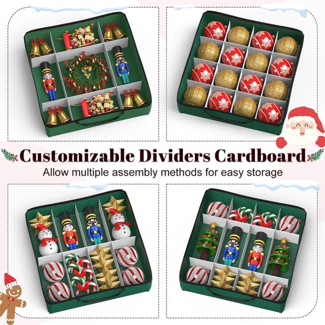 Thumbnail 4 de Keten 3-Inch Ornament Storage Boxes