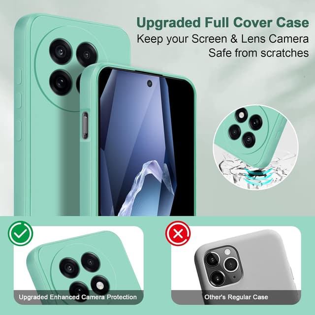 Detalle 2 de Oneplus 13R Silikonhülle mit Mikrofaserschutz