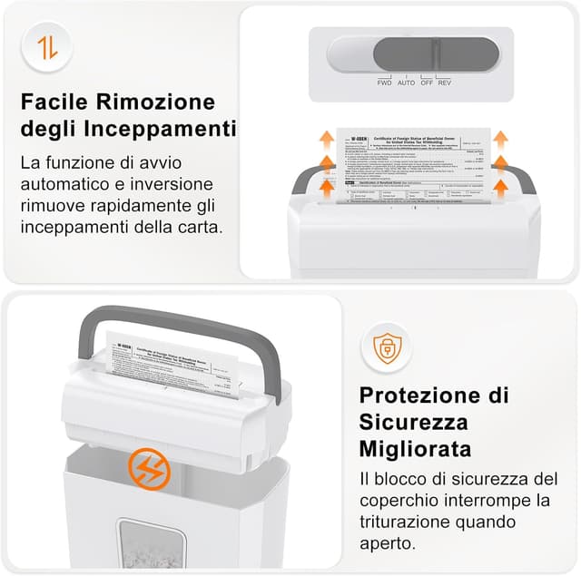 Detalle de Bonsaii C277-C, tritacarte con sicurezza P-4