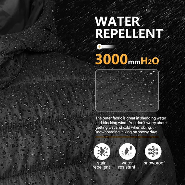 Detalle de Outdoor Ventures Herren-Steppjacke, wasserfest