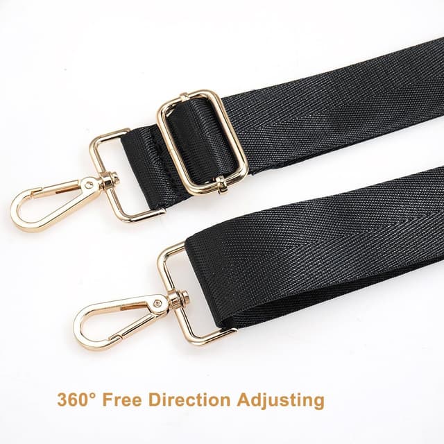 Detalle de MESU Wide Purse Strap Adjustable Replacement Crossbody Shoulder Bag Strap (Gold hardware)