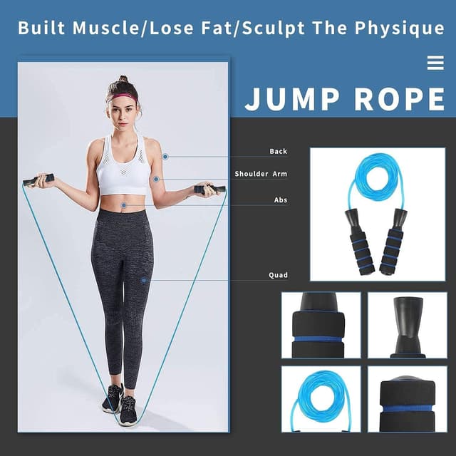 Detalle 1 de AERLANG 7-in-1 Ab Roller Wheel Set with Push-up Bars, Resistance Band, Skipping Rope, Hand Grip & Knee Pad